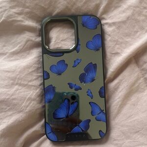 Blue Butterfly Phone Case 16 pro max